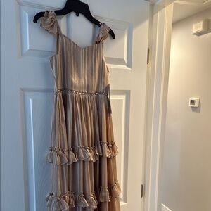 Xhilaration Gold and Cream Kids Formal Dress